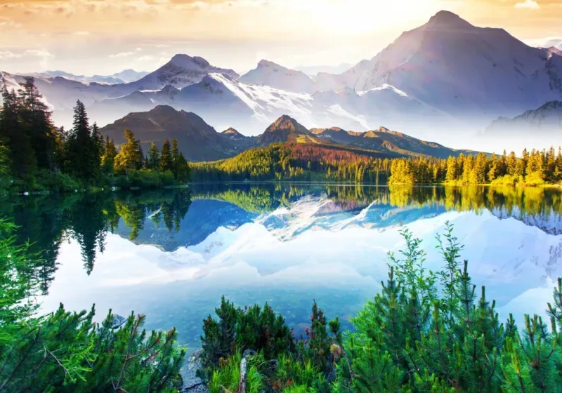 Puzzle La Montagne derrière le Lac - 1000 pièces van Grafika – doos 1 van 2
