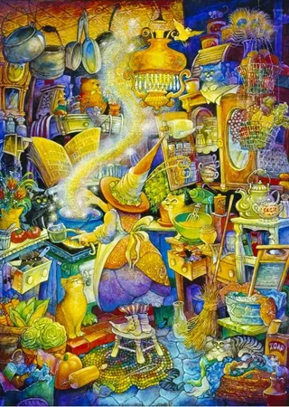 Puzzle La Sorcière de la Cuisine - 1000 pièces van Grafika – doos 1 van 2