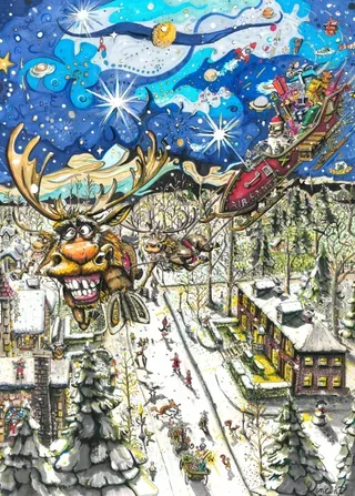 Puzzle La Tournée du Père Noël - 1000 pièces van Grafika – doos 1 van 2