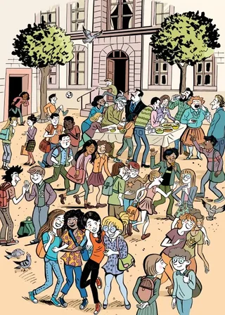 Puzzle Le Monde de Lucrèce - La Fête de Fin d'Année - 200 à 499 pièces van Grafika – doos 1 van 2