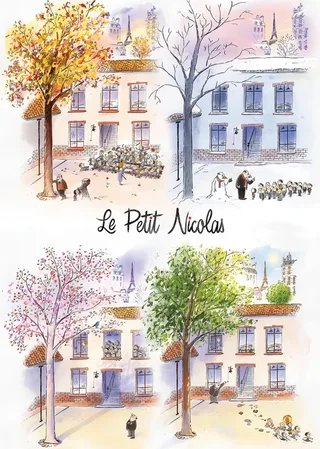Puzzle Le Petit Nicolas - Les Quatre Saisons - 1000 pièces von Grafika – Schachtel 1 von 2