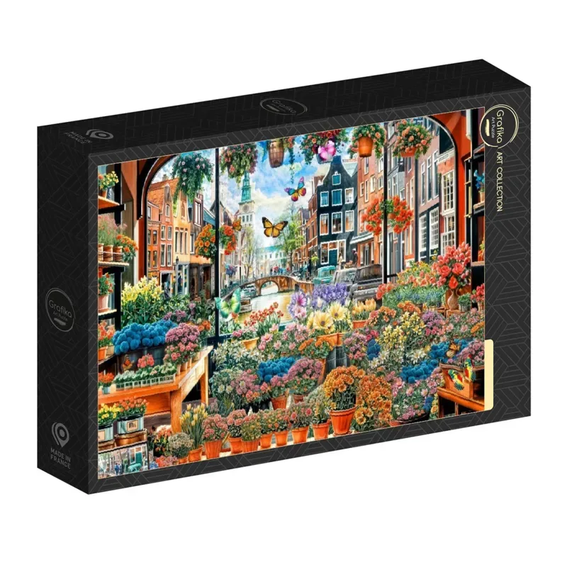 Puzzle Le Secret Fleuri d'Amsterdam - 1000 pièces de Grafika – boîte 2 sur 2