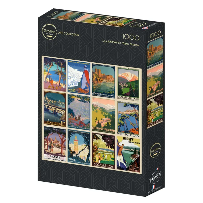 Puzzle Les Affiches de Roger Broders - 1000 pièces van Grafika – doos 2 van 2