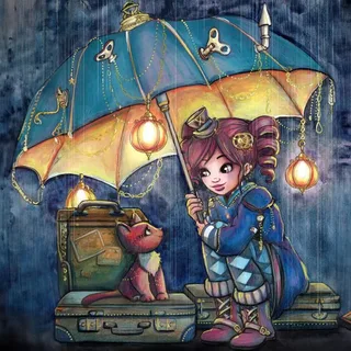 Puzzle Les Amis sous le Parapluie - 1000 pièces von Grafika – Schachtel 1 von 2