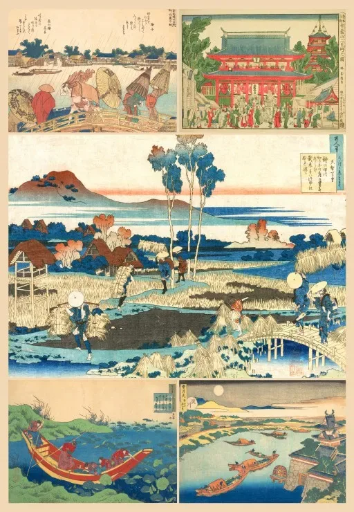 Puzzle Les Estampes d'Hokusai - 1000 pièces de Grafika – boîte