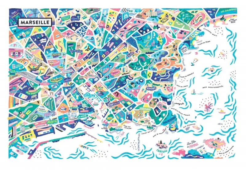 Puzzle Marseille - 1000 pièces van Grafika – doos