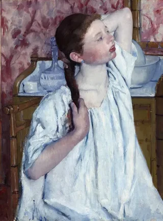 Puzzle Mary Cassatt : Jeune Fille Coiffant ses Cheveux, 1886 - 2000 pièces de Grafika – boîte 1 sur 2