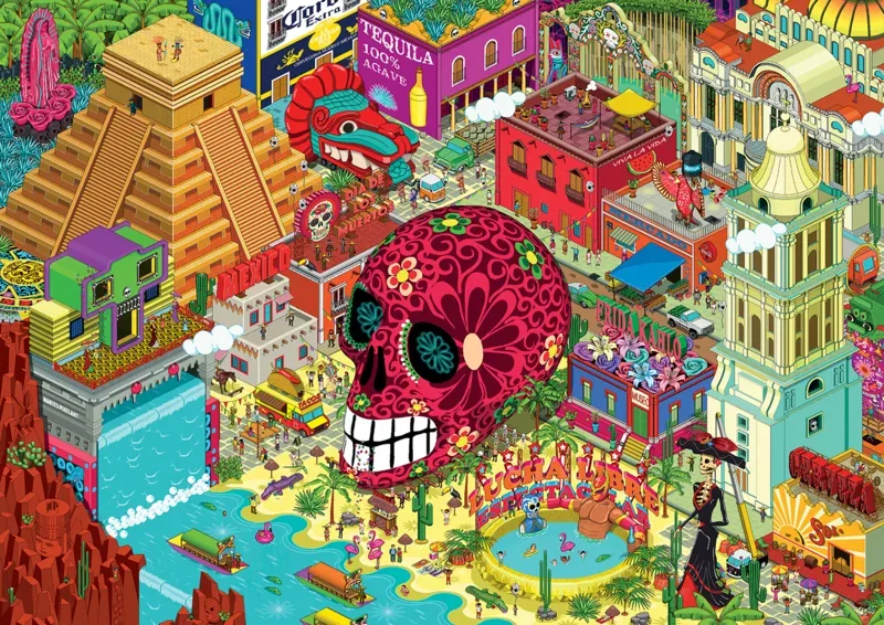 Puzzle Mexique - 1500 pièces de Grafika – boîte