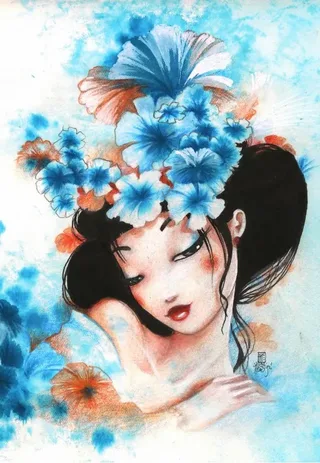 Puzzle Misstigri - Blue Flowers - 1000 pièces from Grafika – box 1 of 2