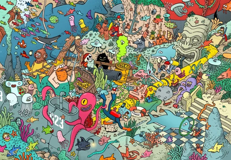 Puzzle Monde Sous-Marin - 1000 pièces van Grafika – doos