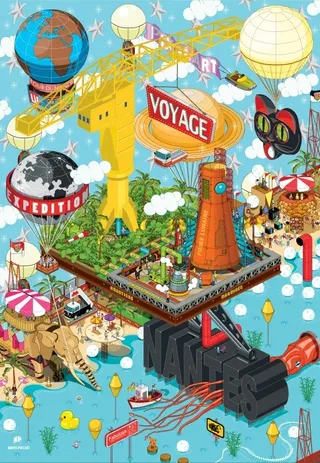 Puzzle Nantes - Grue Titan - 1000 pièces van Grafika – doos 1 van 2
