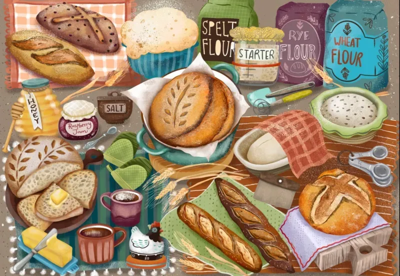 Puzzle Pain Fait Maison - 1000 pièces van Grafika – doos 1 van 2