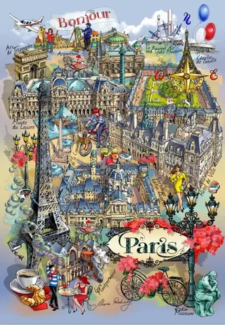 Puzzle Paris Collage - 1000 pièces from Grafika – box 1 of 2