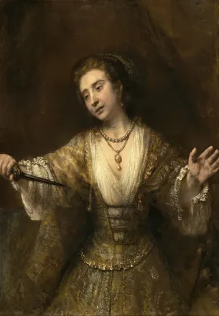 Puzzle Rembrandt : Lucretia, 1664 - 200 à 499 pièces van Grafika – doos 1 van 2