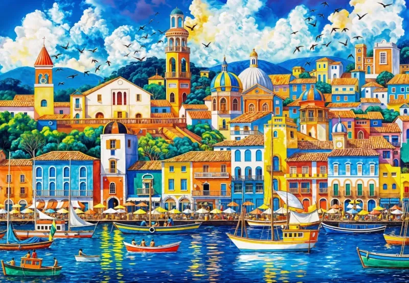 Puzzle Rêve Méditerranéen - 1000 pièces van Grafika – doos
