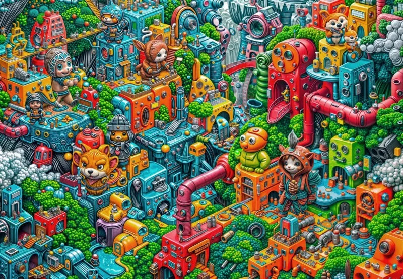 Puzzle Robotopia - 1000 pièces de Grafika – boîte