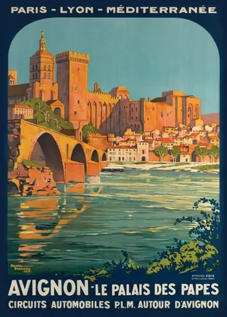 Puzzle Roger Broders - Avignon, le Palais des Papes, 1922 - 500 à 999 pièces van Grafika – doos 1 van 2