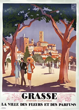 Puzzle Roger Broders - Grasse, la Ville des Fleurs et des Pafums, 1927 - 500 à 999 pièces van Grafika – doos 1 van 2