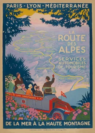 Puzzle Roger Broders - La Route des Alpes, 1920 - 500 à 999 pièces van Grafika – doos 1 van 2