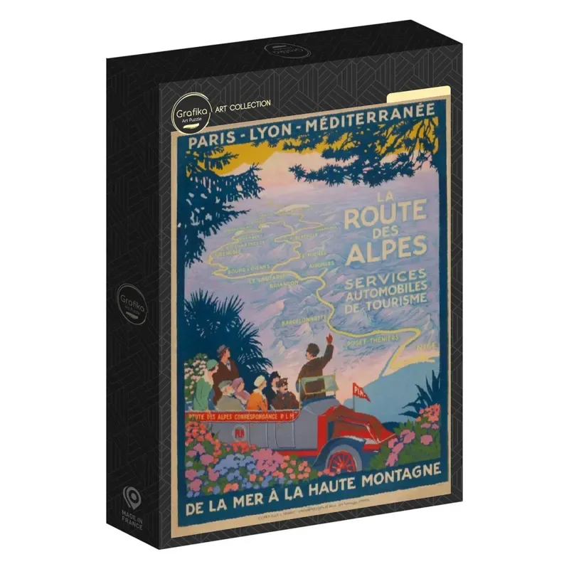 Puzzle Roger Broders - La Route des Alpes, 1920 - 500 à 999 pièces van Grafika – doos 2 van 2