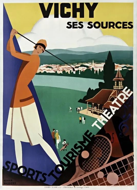 Puzzle Roger Broders - Vichy, ses sources, 1928 - 500 à 999 pièces de Grafika – boîte 1 sur 2