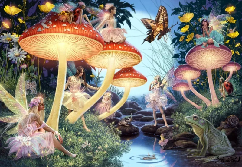 Puzzle Ruisseau de Champignons - 1000 pièces van Grafika – doos