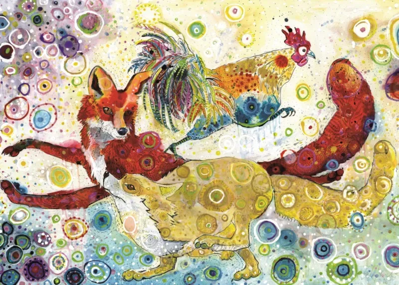 Puzzle Sally Rich - Leaping Fox's - 500 à 999 pièces van Grafika – doos 1 van 2