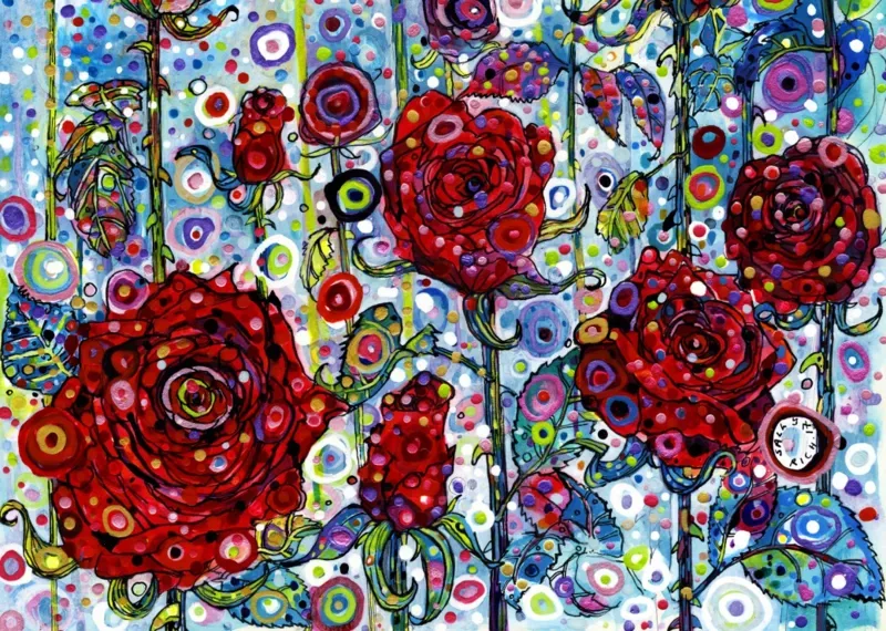 Puzzle Sally Rich - Roses - 500 à 999 pièces de Grafika – boîte