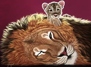 Puzzle Schim Schimmel - Daddy and the King - 2000 pièces von Grafika – Schachtel 1 von 2