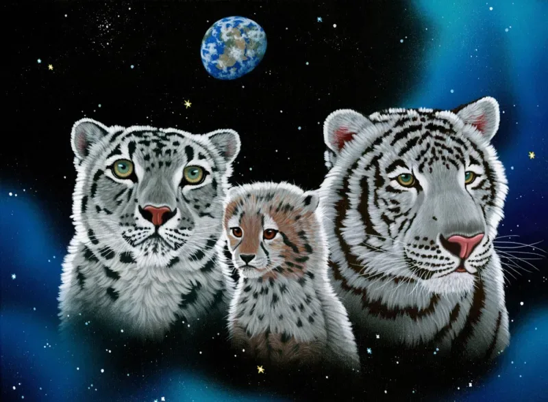 Puzzle Schim Schimmel - Gentle Family - 2000 pièces de Grafika – boîte