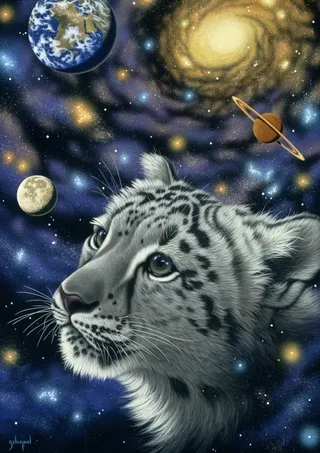 Puzzle Schim Schimmel - One with the Universe - 1500 pièces von Grafika – Schachtel 1 von 2