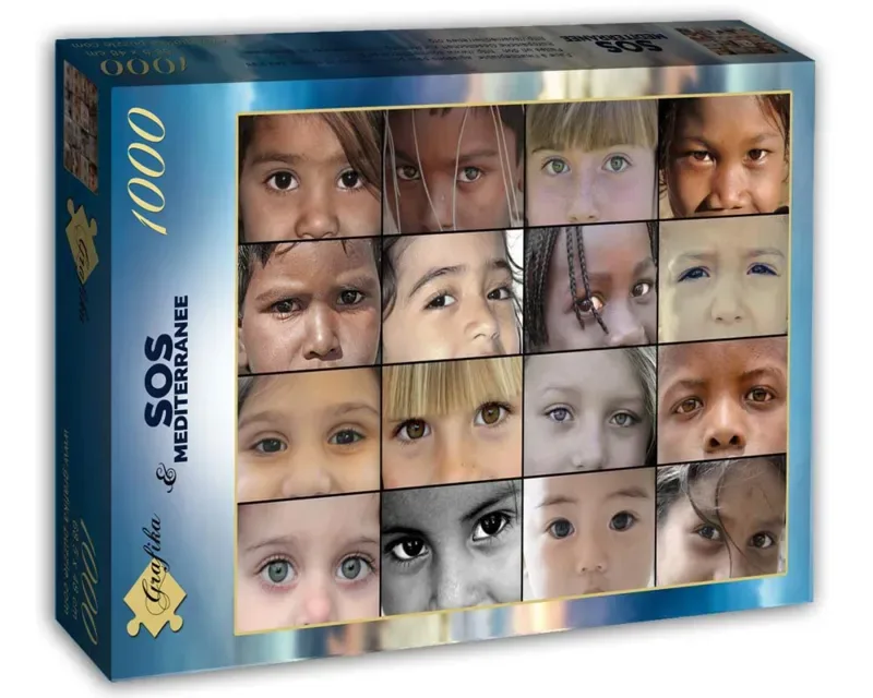 Puzzle SOS MEDITERRANEE - Regards d'Enfants du Monde - 1000 pièces de Grafika – boîte 2 sur 2