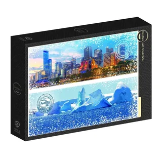Puzzle Travel around the World - Australie et Antarctique - 1000 pièces de Grafika – boîte 2 sur 2