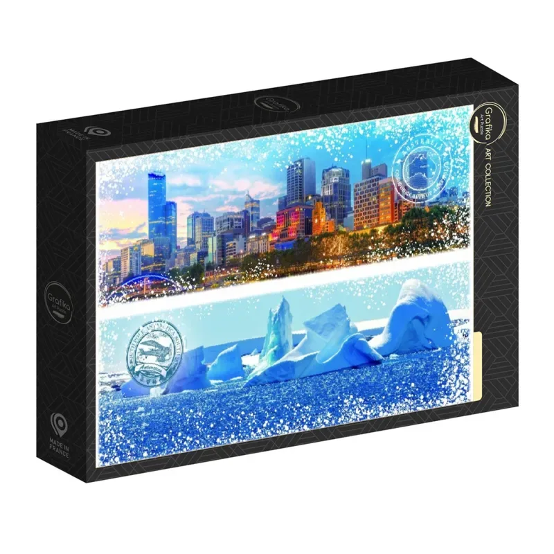 Puzzle Travel around the World - Australie et Antarctique - 1000 pièces de Grafika – boîte 2 sur 2