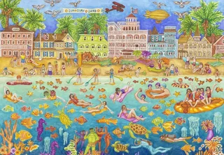 Puzzle Tropical Swim Party - 1000 pièces de Grafika – boîte 1 sur 2