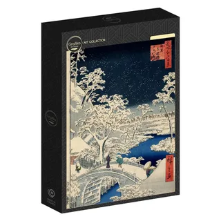 Puzzle Utagawa Hiroshige - Drum bridge at Meguro and Sunset Hill, 1857 - 1000 pièces van Grafika – doos 2 van 2