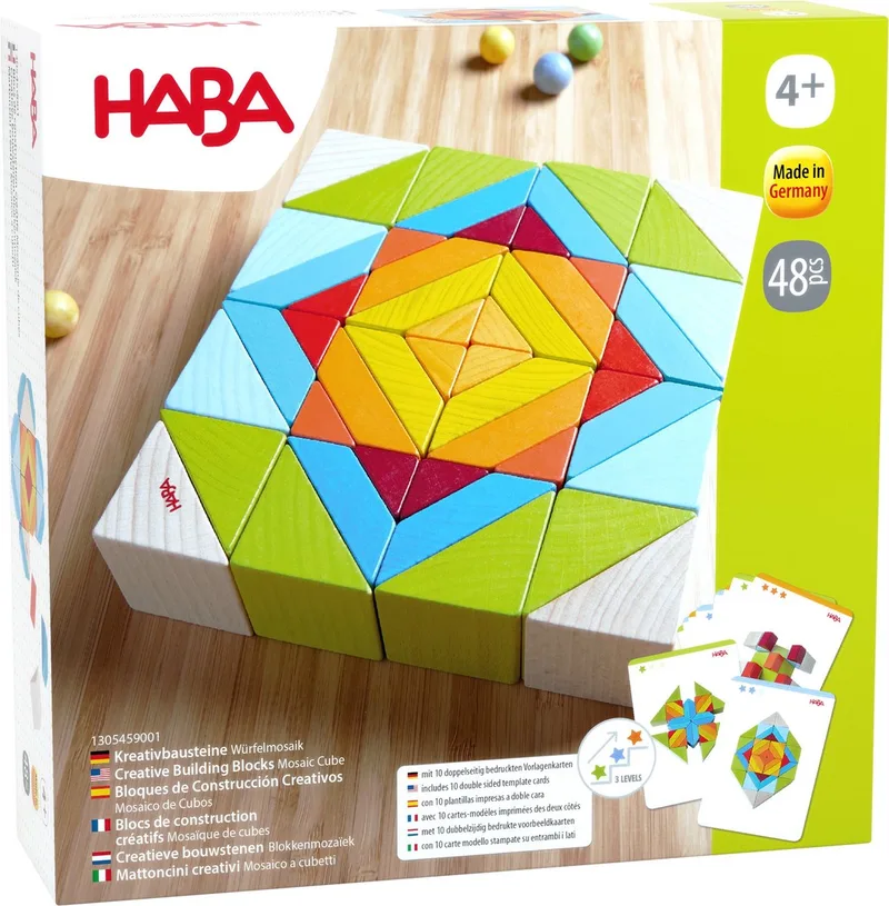 3D compositiespel Blokkenmozaïek fra HABA – æske