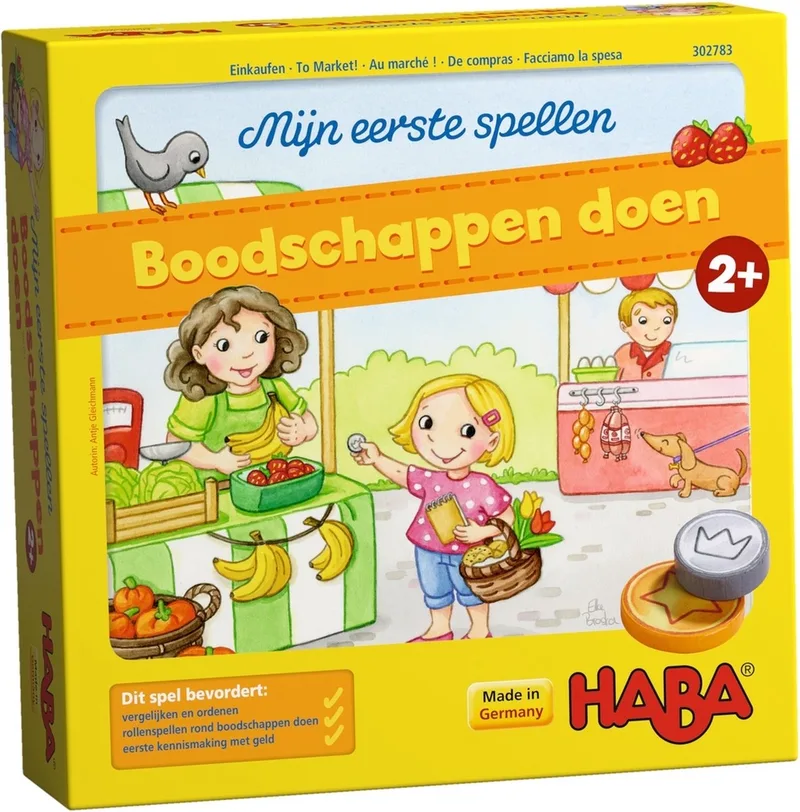 Boodschappen doen fra HABA, Meerdere kleuren-udgave – æske