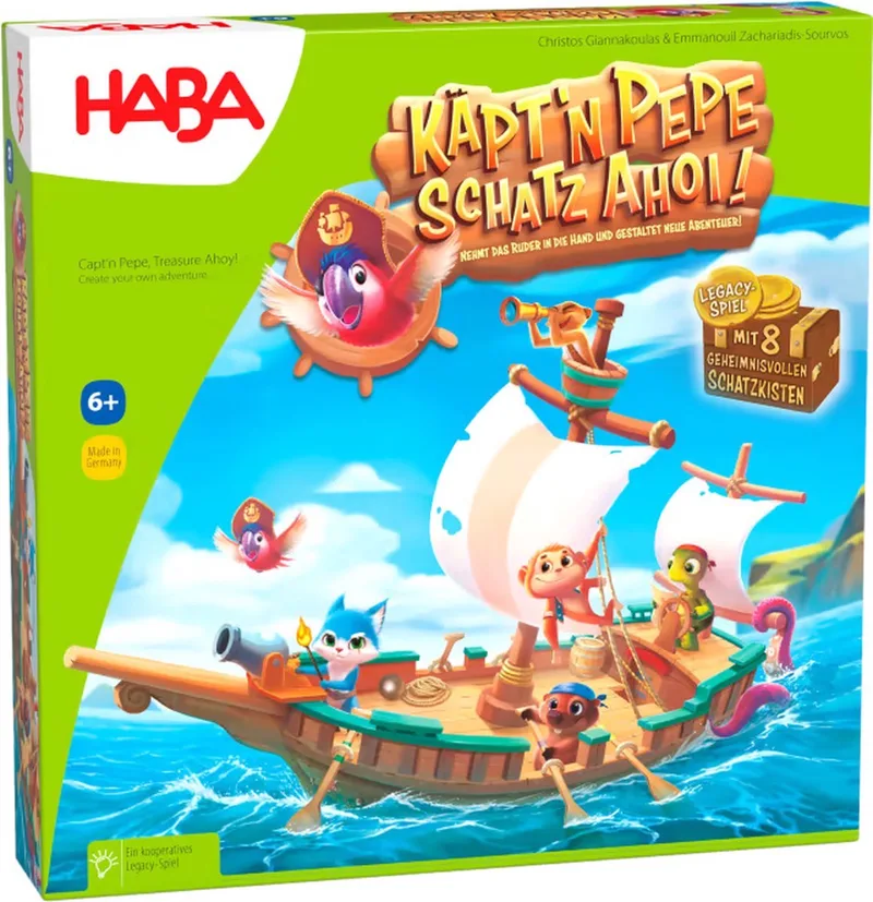Coöperatief Piratenspel Kapitein Pepe – Schat der Zeven – Bordspel voor Kinderen vanaf 6 Jaar – 2 tot 5 Spelers – 20 Minuten från HABA – kartong