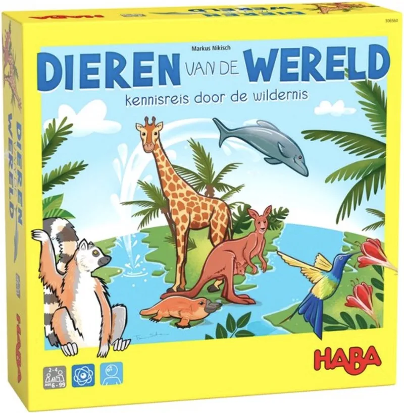 Dieren van de Wereld Bordspel 20 min från HABA – kartong