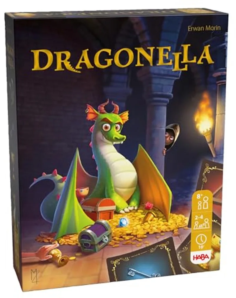 educatief spel Dragonella - kleurrijk kaartspel voor kinderen. de HABA, édition Meerkleurig – boîte