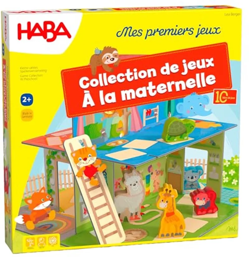 educatief spel - Mijn eerste spellen - Naar de kleuterschool - Spelletjescollectie. van HABA, editie Meerkleurig – doos