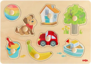 educatieve puzzel Eerste woorden - kleurrijk karton speelgoed. van HABA, editie Meerkleurig – doos 1 van 3