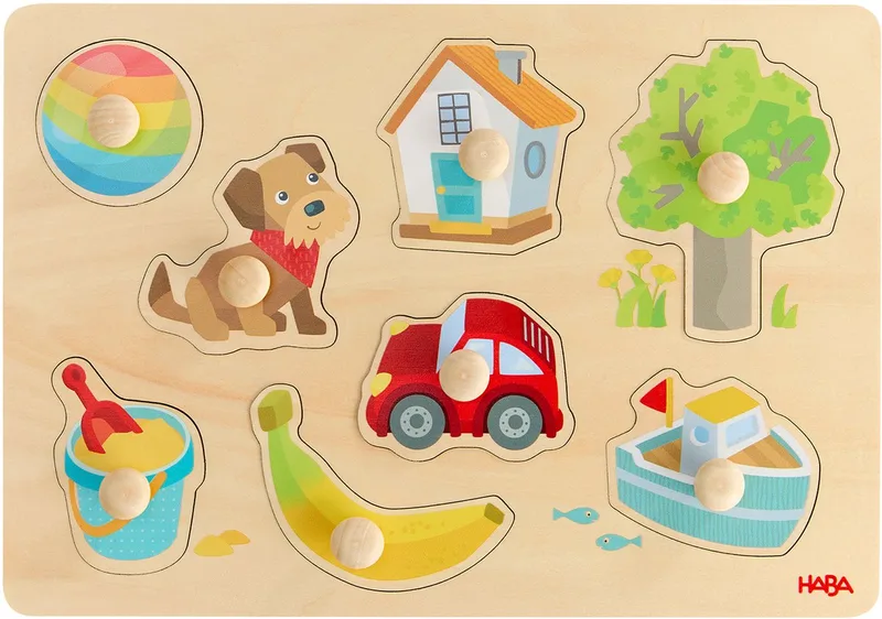educatieve puzzel Eerste woorden - kleurrijk karton speelgoed. van HABA, editie Meerkleurig – doos 1 van 3