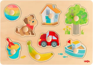 educatieve puzzel Eerste woorden - kleurrijk karton speelgoed. van HABA, editie Meerkleurig – doos 2 van 3