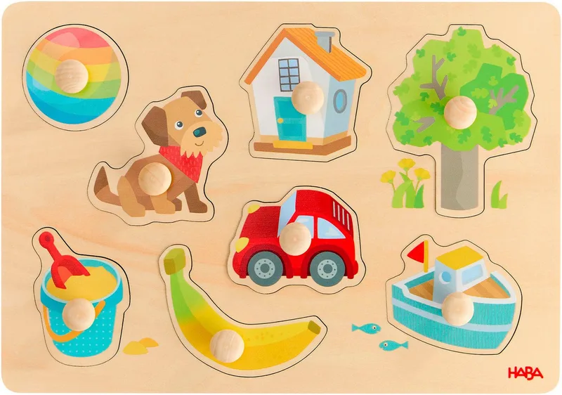educatieve puzzel Eerste woorden - kleurrijk karton speelgoed. van HABA, editie Meerkleurig – doos 2 van 3