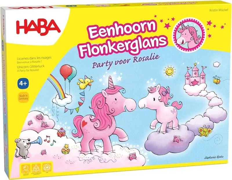 Eenhoorn Party voor Rosalie - Gezelschapsspel voor 2-4 spelers - Vanaf 3 jaar von HABA, Ausgabe Multi – Schachtel