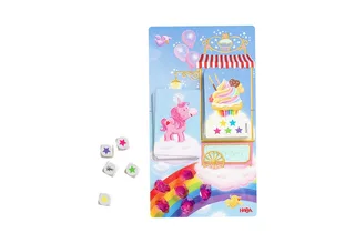 Einhorn Glitzerglück Magischer Würfelspaß de HABA, édition Multicolore – boîte 1 sur 4