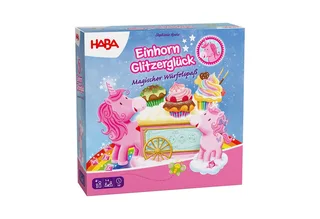 Einhorn Glitzerglück Magischer Würfelspaß de HABA, édition Multicolore – boîte 3 sur 4