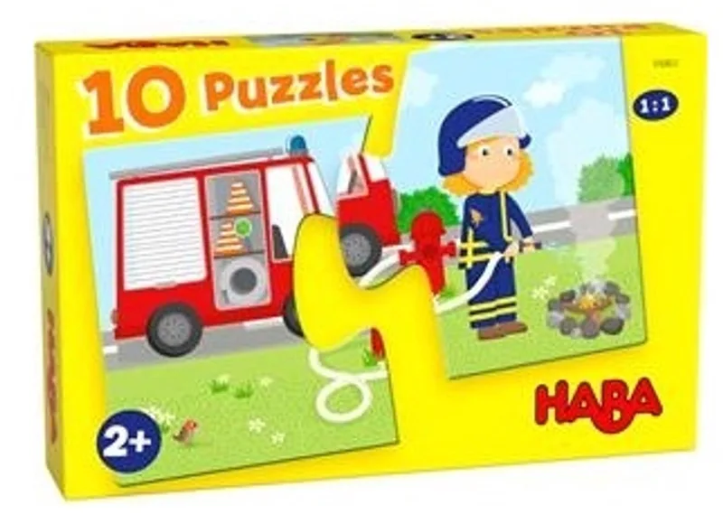 HABA 10 puzzels - Hulpvoertuigen van HABA, editie Meerkleurig – doos